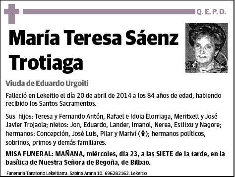 SAENZ TROTIAGA,MARIA TERESA