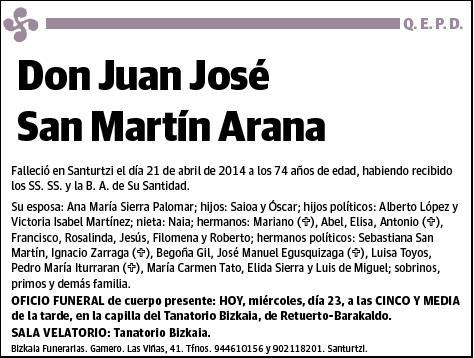 SAN MARTIN ARANA,JUAN JOSE