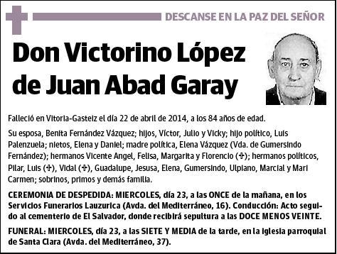 LOPEZ DE JUAN ABAD GARAY,VICTORINO