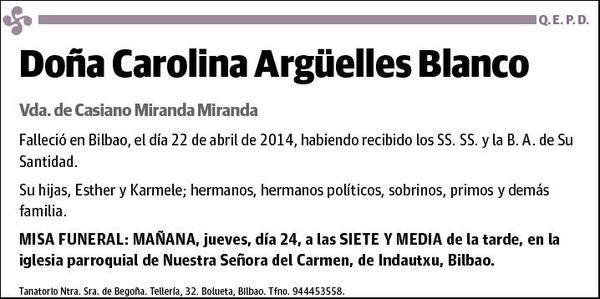 ARGUELLES BLANCO,CAROLINA