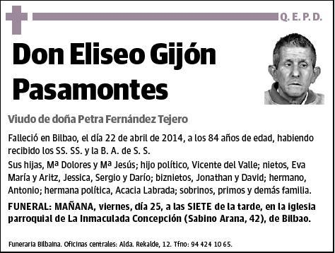 GIJON PASAMONTES,ELISEO