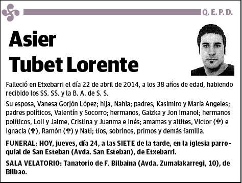 TUBET LORENTE,ASIER