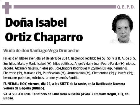 ORTIZ CHAPARRO,ISABEL