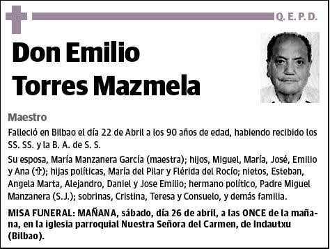 TORRES MAZMELA,EMILIO