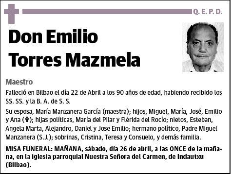 TORRES MAZMELA,EMILIO