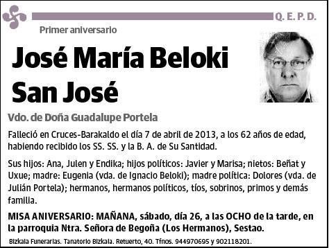 BELOKI SAN JOSE,JOSE MARIA