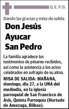 AYUCAR SAN PEDRO,JESUS