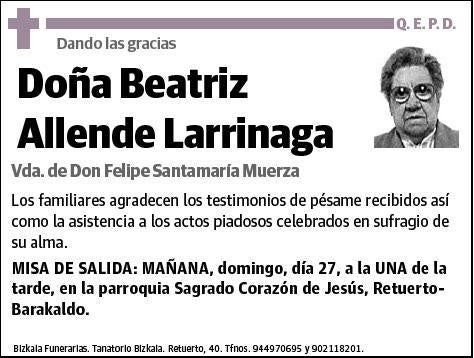 ALLENDE LARRINAGA,BEATRIZ