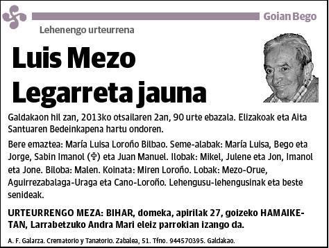 MEZO LEGARRETA,LUIS