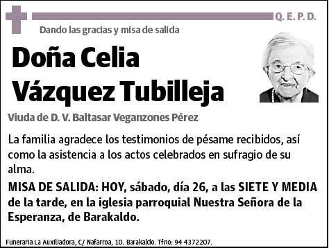 VAZQUEZ TUBILLEJA,CELIA