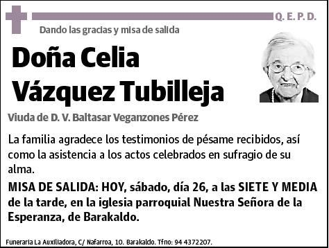 VAZQUEZ TUBILLEJA,CELIA