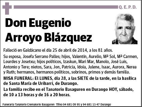 ARROYO BLAZQUEZ,EUGENIO