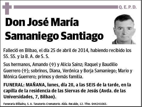 SAMANIEGO SANTIAGO,JOSE MARIA