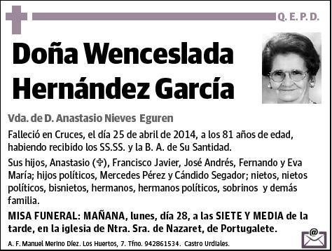 HERNANDEZ GARCIA,WENCESLADA