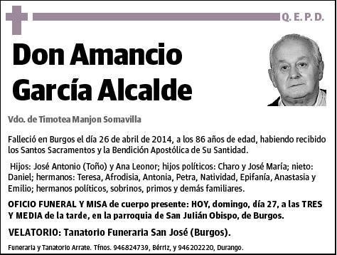 GARCIA ALCALDE,AMANCIO