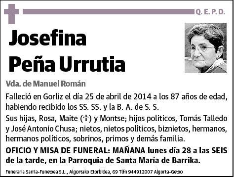 PEÑA URRUTIA,JOSEFINA