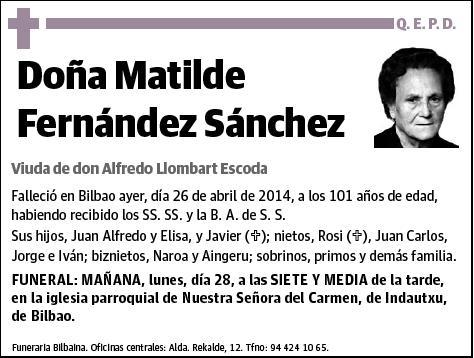 FERNANDEZ SANCHEZ,MATILDE