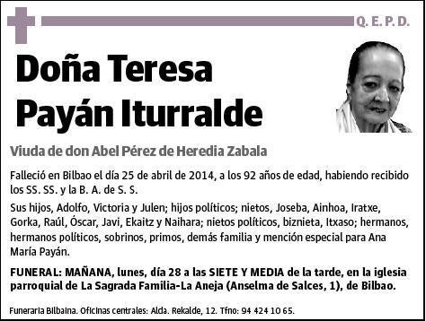 PAYAN ITURRALDE,TERESA