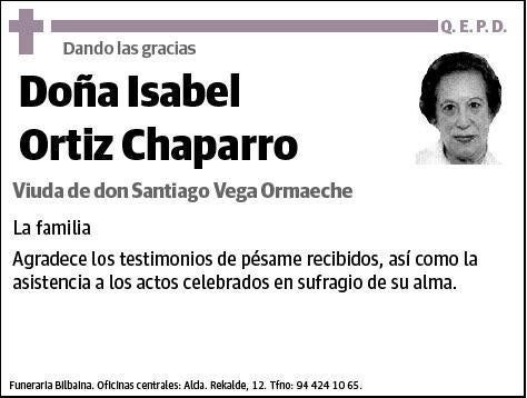 ORTIZ CHAPARRO,ISABEL