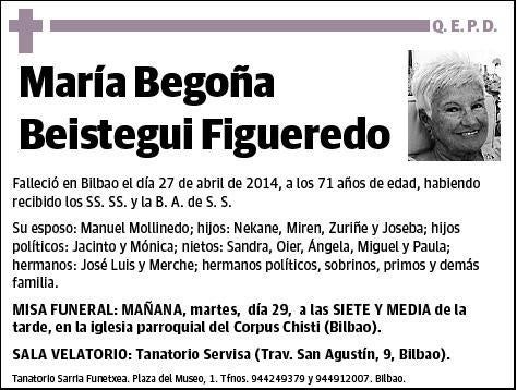 BEISTEGUI FIGUEREDO,MARIA BEGOÑA