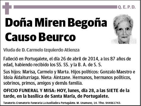 CAUSO BEURCO,MIREN BEGOÑA