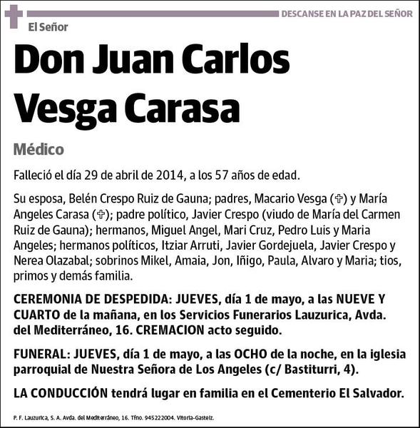 VESGA CARASA,JUAN CARLOS