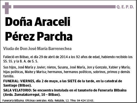 PEREZ PARCHA,ARACELI