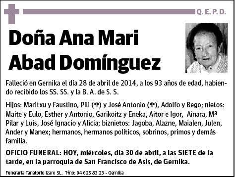 ABAD DOMINGUEZ,ANA MARIA