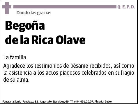 DE LA RICA OLAVE,BEGOÑA