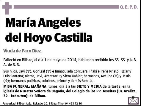 DEL HOYO CASTILLA,MARIA ANGELES