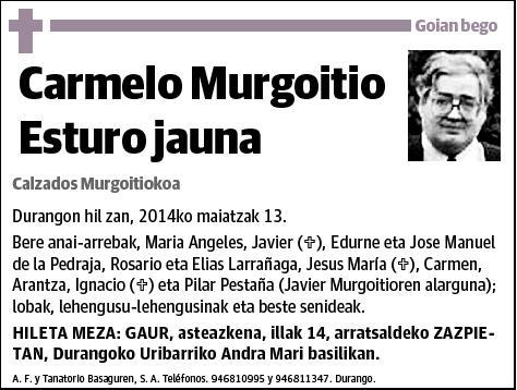 MURGOITIO ESTURO,CARMELO