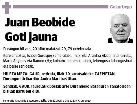 BEOBIDE GOTI,JUAN