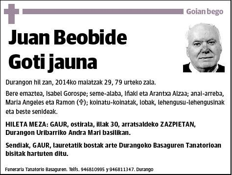 BEOBIDE GOTI,JUAN