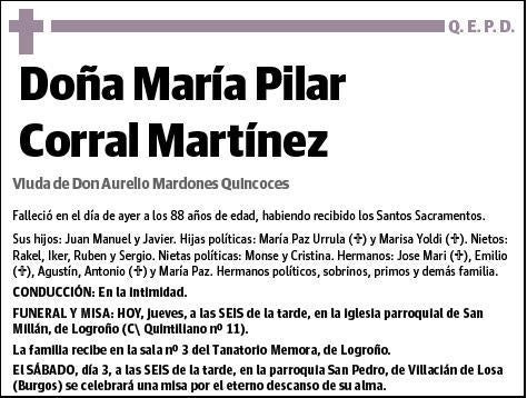 CORRAL MARTINEZ,MARIA PILAR