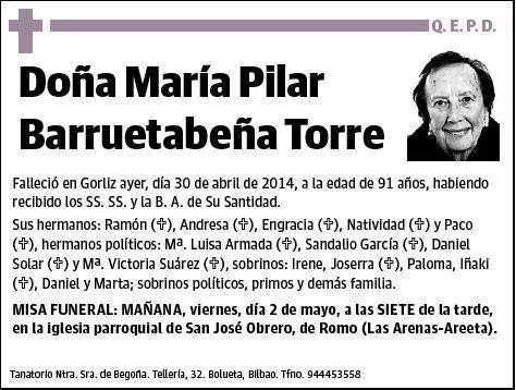 BARRUETABEÑA TORRE,MARIA PILAR