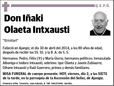 OLAETA INTXAUSTI,IÑAKI