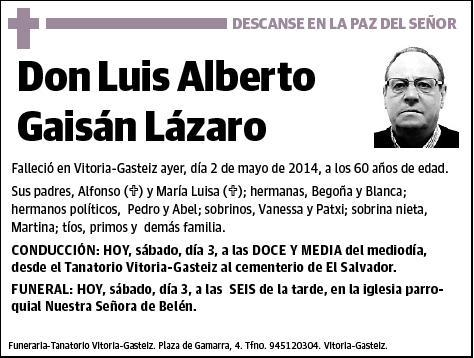 GAISAN LAZARO,LUIS ALBERTO