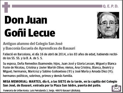 GOÑI LECUE,JUAN