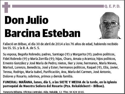 BARCINA ESTEBAN,JULIO