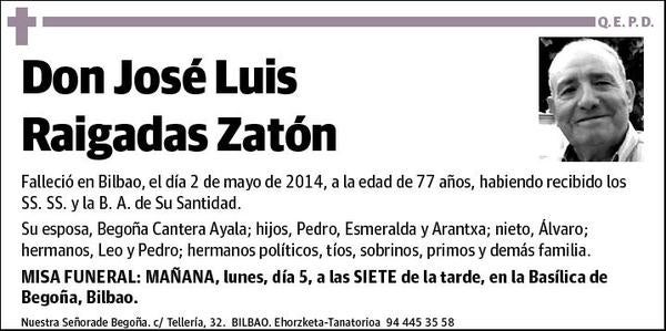 RAIGADAS ZATON,JOSE LUIS