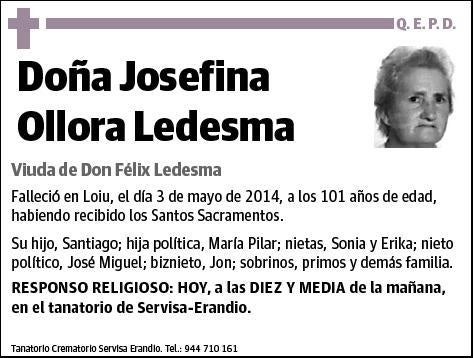 OLLORA LEDESMA,JOSEFINA