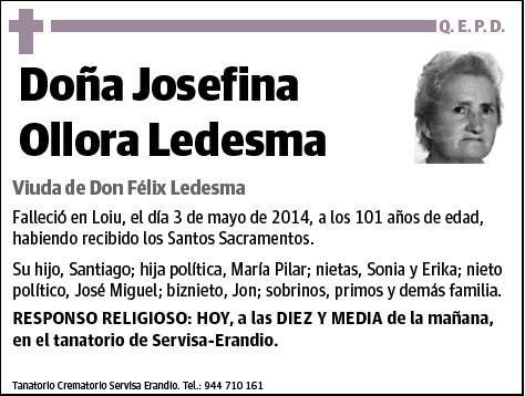 OLLORA LEDESMA,JOSEFINA