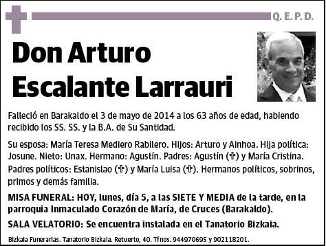 ESCALANTE LARRAURI,ARTURO