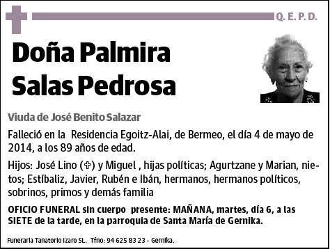 SALAS PEDROSA,PALMIRA