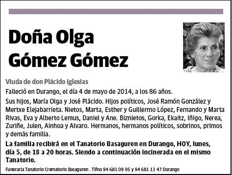 GOMEZ GOMEZ,OLGA