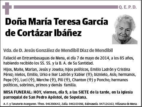 GARCIA DE CORTAZAR IBAÑEZ,MARIA TERESA