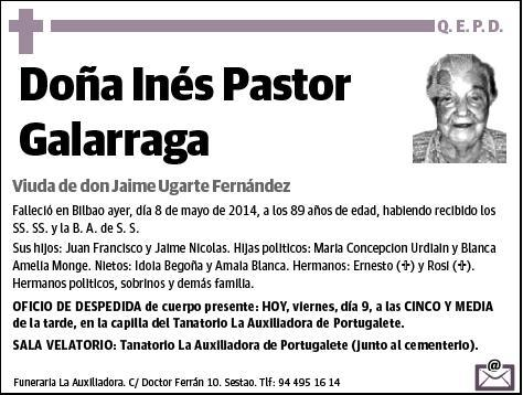 PASTOR GALARRAGA,INES