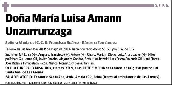 AMANN UNZURRUNZAGA,Mª LUISA