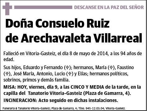 RUIZ DE ARECHAVALETA VILLARREAL,CONSUELO