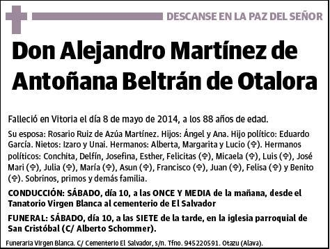 MARTINEZ DE ANTOÑANA BELTRAN DE OTALORA,ALEJANDRO